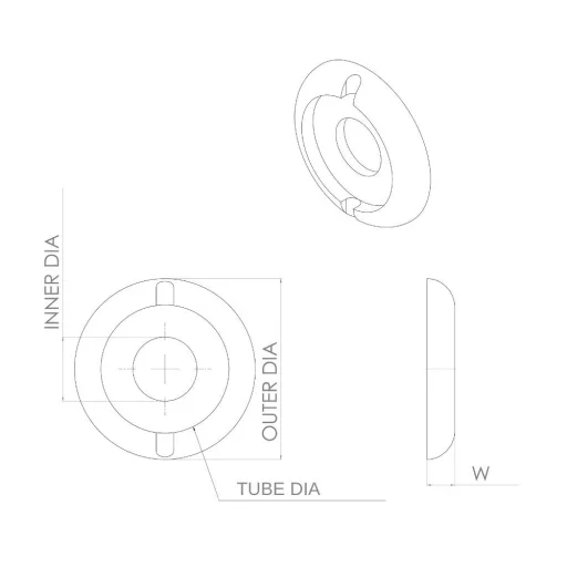 Clemă din plastic pentru țevi 22 mm EVA