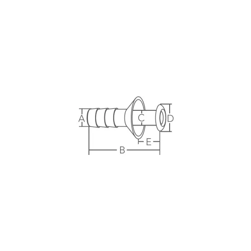 Conductă de evacuare inox cu conector din cauciuc 16mm EVA