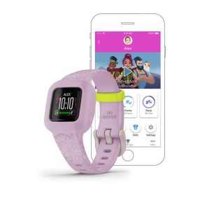   Garmin vivofit jr. 3 Purple flower cu curea reglabilă Smartwatch