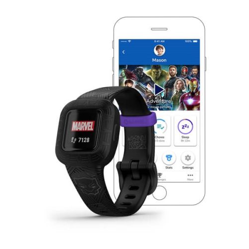Garmin vivofit jr. 3 Black Panther cu curea reglabilă Smartwatch