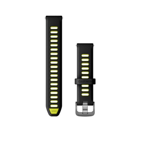 Curea ceas Garmin 18 mm. Negru-galben (eliberare rapidă) pentru Forerunner 265S
