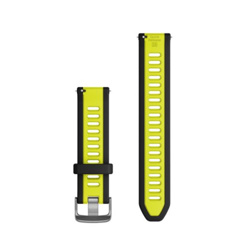 Curea ceas Garmin 20 mm. Negru-galben (eliberare rapidă) pentru Forerunner 165