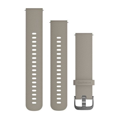 Curea de ceas Garmin 20 mm silicon Sandstone, cataramă gri (eliberare rapidă) pentru ceasul Vivomove HR