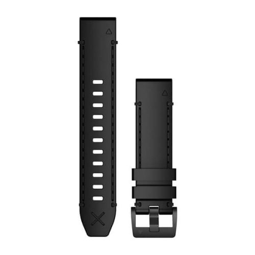 Óraszíj Garmin 22 mm Fekete bőr, fekete csat (QuickFit) MARQ Okosórához