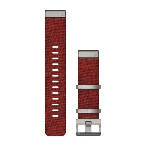 Curea ceas Garmin 22 mm nylon roșu (țesătură Jacquard) (QuickFit) pentru MARQ Smartwatch