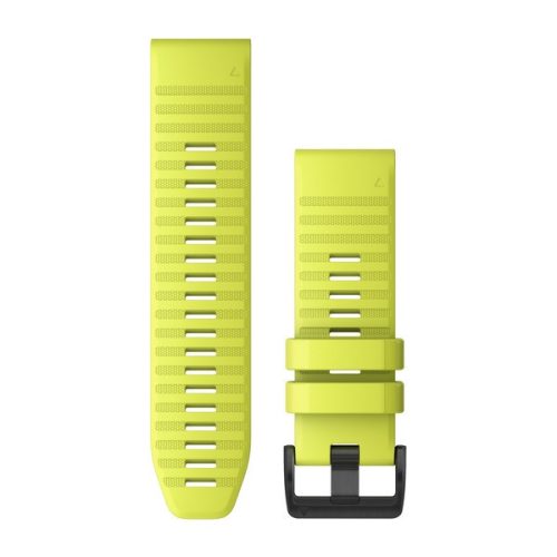 Curea de ceas Garmin 26 mm silicon galben, cataramă neagră (QuickFit) pentru Fenix 6X