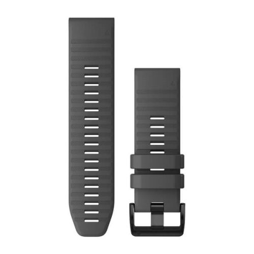 Curea de ceas Garmin 26 mm silicon gri ardezie, cataramă neagră (QuickFit) pentru ceasul de mână Enduro