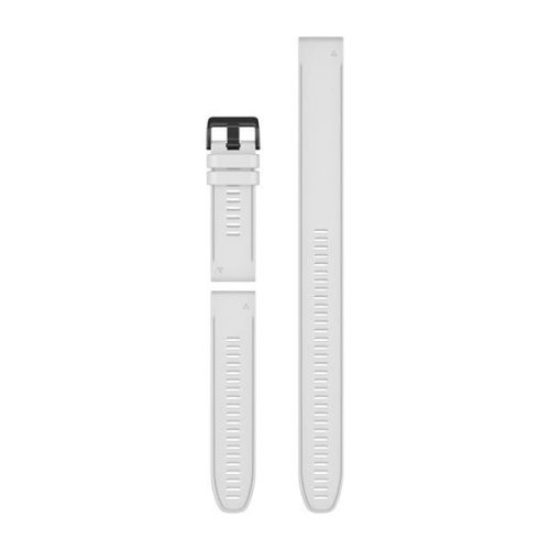 Curea de ceas Garmin 26 mm silicon alb, cataramă neagră (QuickFit) pentru Fenix 6X, ceas din 3 piese