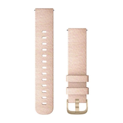 Óraszíj Garmin 20 mm rózsaszín nylon, világos arany csat (Quick Release) Vivomove 3 Okosórához