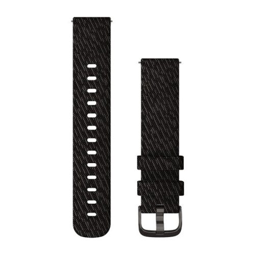 Óraszíj Garmin 20 mm fekete nylon, szürke csat (Quick Release) Vivomove 3 Okosórához