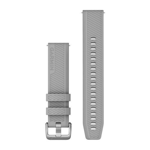 Curea de ceas Garmin 20 mm silicon gri, cataramă din oțel inoxidabil (eliberare rapidă) pentru Approach S40