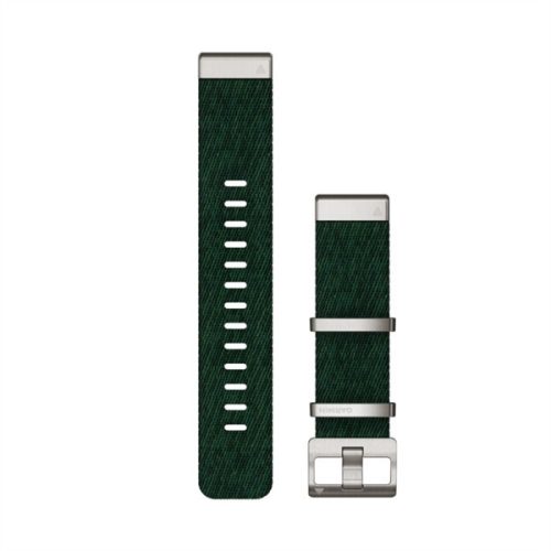 Óraszíj Garmin 22 mm fenyőzöld nylon, ezüst csat (QuickFit) MARQ Okosórához