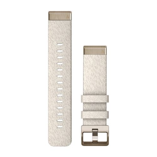 Garmin 20 mm curea de ceas cu nylon crem cu cataramă aurie crem (QuickFit) (Fenix 7S)