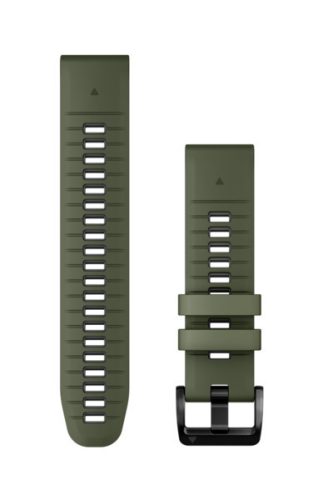 Curea de ceas Garmin 22 mm verde mușchi/grafit silicon (QuickFit) pentru Smartwatch