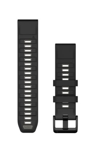 Óraszíj Garmin 22 mm fekete/szürke szilikon (QuickFit) Okosórához