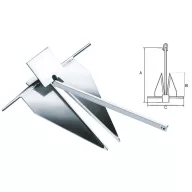 Horgony Danforth 6 kg inox GFN