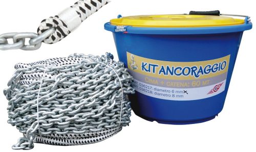 Set de ancore 50 m frânghie de 14 mm/ 10 m lanț de 8 mm GFN