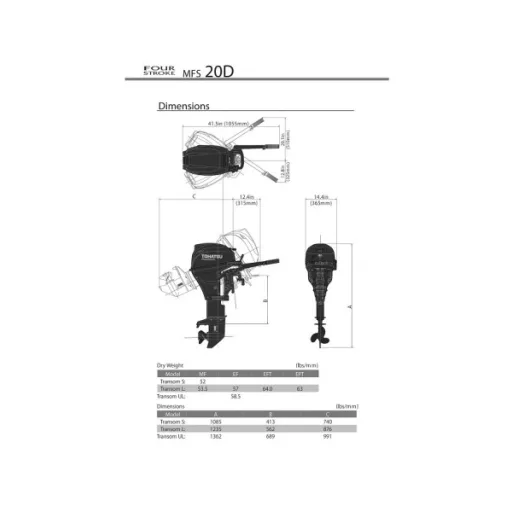 Tohatsu MFS 20E S