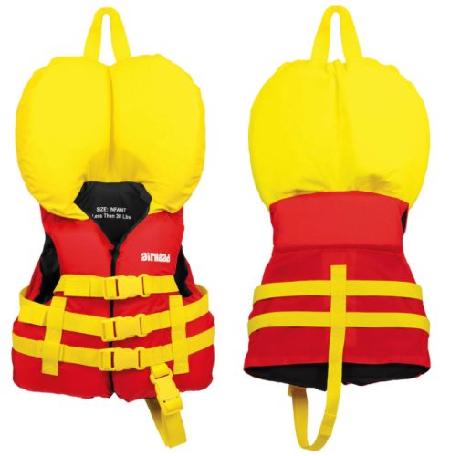 Vesta sport Airhead cu guler roșu-galben copil 0-13 kg