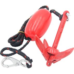 Set de ancore 0,7 kg roșu, cu plută și frânghie
