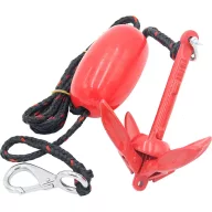 Set de ancore 1,5 kg roșu, cu plută și frânghie