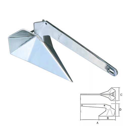 Horgony Delta inox 20 kg EVA