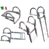 Scară de păr 3 grade Inox cu balustradă telescopică GFN