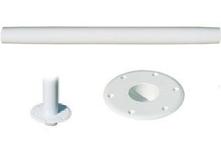 Picior de masă cu fixare aluminiu alb 700 mm GFN