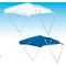 Bimini acoperiș 3 ramuri albastru 180x130x140 cm GFN