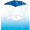 Bimini acoperiș 3 ramuri albastru 180x170x140 cm GFN