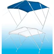 Bimini acoperiș 3 ramuri alb 180x200x140 cm GFN