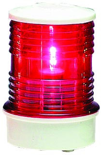 Lumină roșie 360° 90x63 mm în carcasă albă EVA