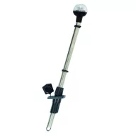 Lumină rotundă alb 54 cm cu steag de bază alb EVA