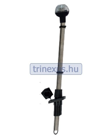 Lumină rotundă alb 54 cm cu steag de bază alb EVA