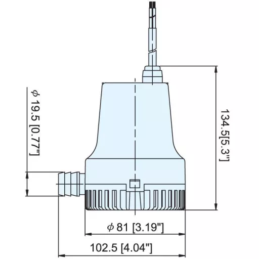 Pompă de apă de santină 24 V, până la 1750GPH EVA