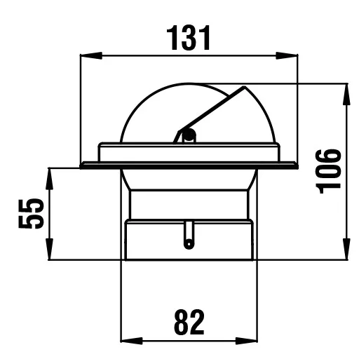 Compass Riviera BA1 built-in negru 130 mm EVA