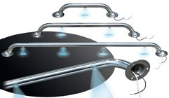 Balustradă cu iluminare LED inox 30 cm GFN