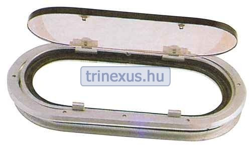 Fereastră de punte ovală 38 x 19 cm cu cadru din aluminiu EVA