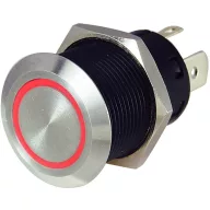 Nyomógombos kapcsoló ON-OFF 12V LED piros EVA