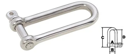 Sekli hosszú 4 mm AISI 316 rozsdamentes acél GFN