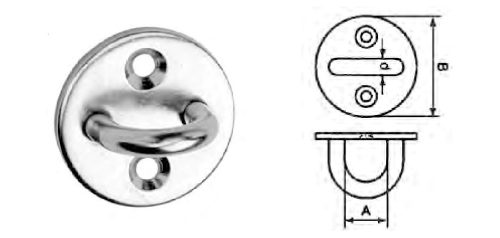 Cârlig ochi rotund inox 8 mm GFN