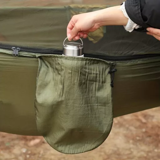 Hamac cu plasă de țânțari camuflaj verde TMU
