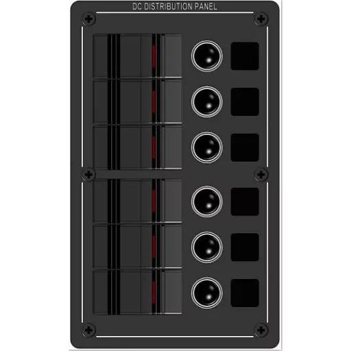 Kapcsolótábla 7 egységes feszmérő Electron EVA
