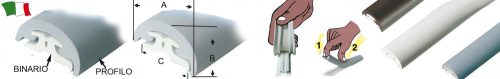 Profil cauciuc Radial 40 negru 40x23 mm GFN