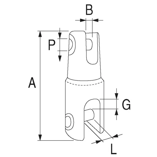 Conector cablu de ancorare inox 6/8 mm EVA