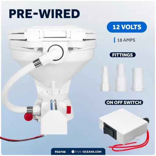 Toaletă electrică pentru bărci TMC 12 V EVA
