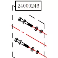   Haswing Cayman B55, T55, B55 GPS, B80 GPS pereche de șuruburi de prindere a motorului HSW