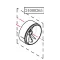 Haswing Cayman B55, T55, B55 GPS, B80 GPS carcasă de fixare a axului alb HSW