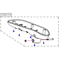 Haswing Cayman B55, B101 carcasă inferioară albă HSW