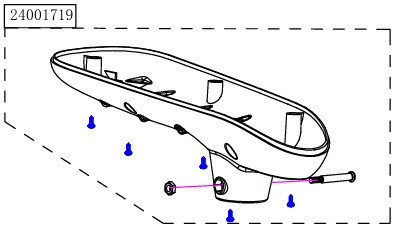 Haswing Cayman B55, B101 carcasă inferioară albă HSW